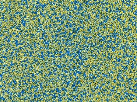 abstract background: granite crumb wall colored in colors of Ukrainian flagの写真素材