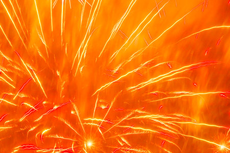 abstract holiday background: bright fireworks in a skyの写真素材