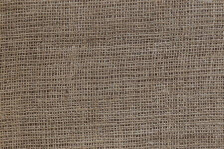 close up of rough brown sacking textureの写真素材