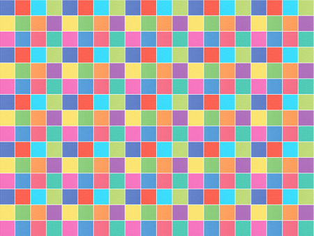 abstract seamless pattern: color squares with watercolor paper textureの写真素材