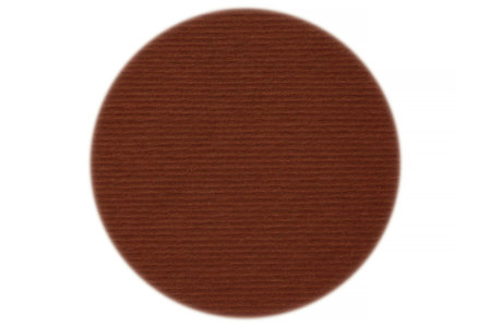 brown circle made of striped cardboard against white backgroundの写真素材