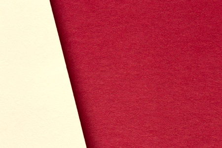 simple geometrical design: yellow paper against red cardboardの写真素材