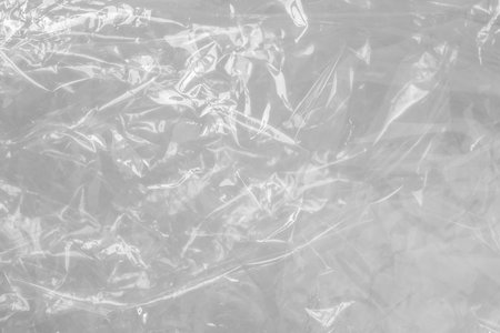 abstract background: close up of heap of plastic filmの写真素材