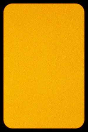 abstract background: close up of blank golden color flat sponge panel with rounded corners against blackの写真素材