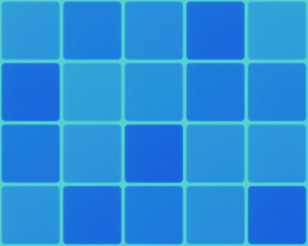 seamless geometric pattern: blue rounded textured tiles on aqua backgroundの写真素材