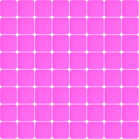 abstract seamless mosaic pattern: pink rounded square textured tiles on white backgroundの写真素材