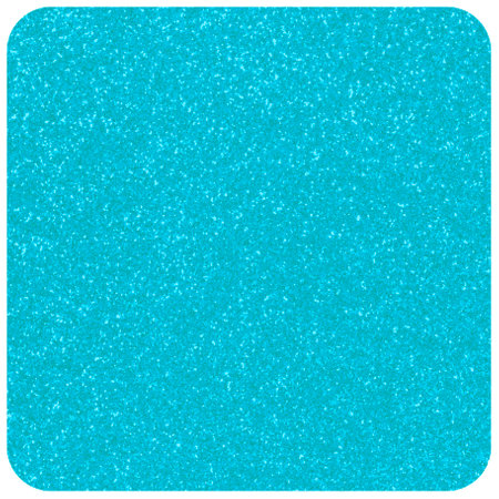 abstract design element: bright aqua color spotted rounded square tile against white backgroundの写真素材