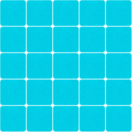 abstract seamless pattern: turquoise glitter rounded square tiles on white backgroundの写真素材