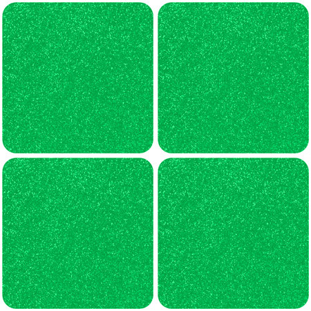 abstract seamless pattern: green color glitter rounded square tiles on white backgroundの写真素材