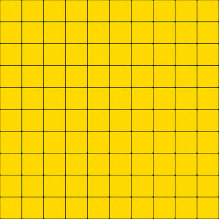 abstract seamless pattern: yellow color square tiles against black backgroundの写真素材