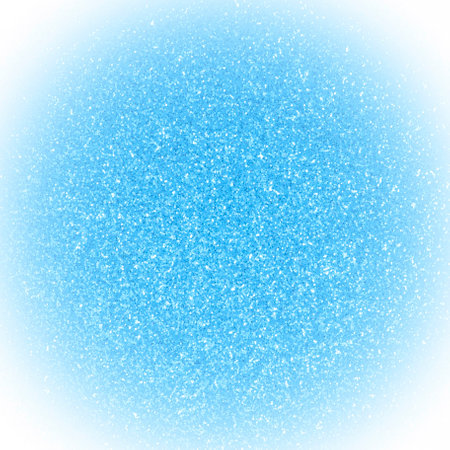 abstract square card backdrop: light blue color glitter background with white borderの写真素材