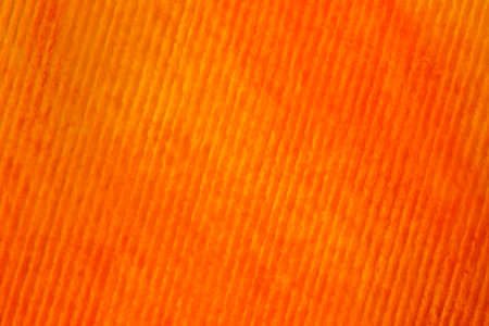 abstract artistic background: close up of stained in orange color striped canvasの写真素材