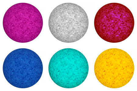 abstract design elements: color beads with diamond like texture isolated on white backgroundの写真素材
