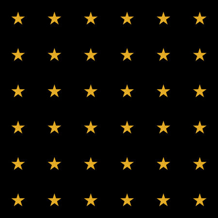 abstract seamless pattern: small golden color glitter stars against black backgroundの写真素材