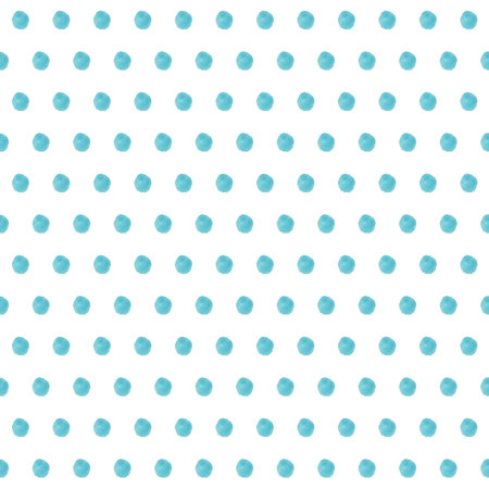 abstract seamless pattern: small turquoise color paint stains against white backgroundの写真素材