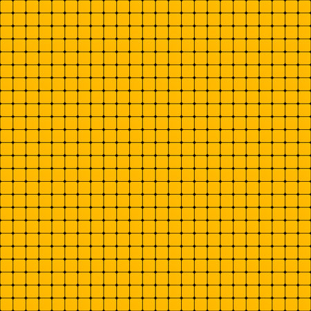abstract seamless pattern: orange color textured rounded square tiles against black backgroundの写真素材