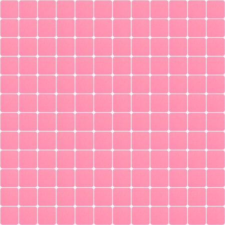 abstract seamless pattern: pink textured rounded square tiles against white backgroundの写真素材