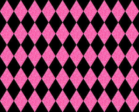 abstract seamless pattern: pink glitter diamonds against black backgroundの写真素材