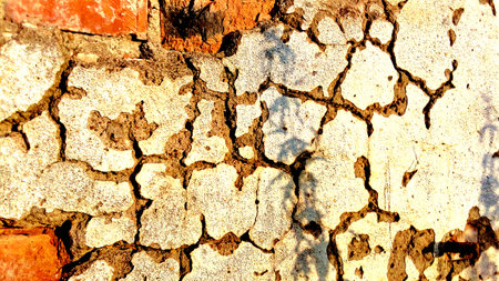 Pictured background with bricks and cement dayの写真素材