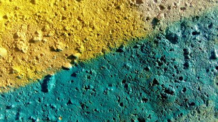 the photograph izobrezheny different picture on a brick wallの写真素材