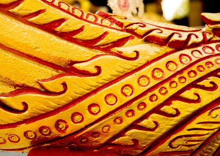 Symbols of Buddhism. South-Eastern Asia. Details of buddhist temple in Thailand.の写真素材