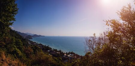 Beautiful sunset at the beach in the tropics. Sky and oceanの写真素材