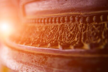 Symbols of Buddhism. Bells. South-Eastern Asia. Details of buddhist temple in Thailand. Backgroundsの写真素材
