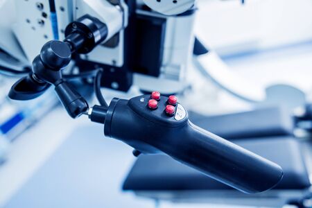 Modern equipment in operating room. Medical devices for neurosurgery. Backgroundの写真素材