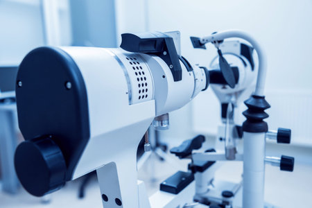 Synoptophore and strabismus treatment. Squint test Orthopticsの写真素材