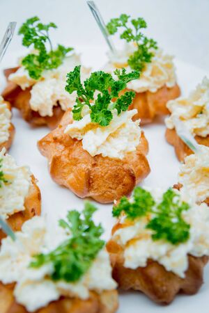 Sandwiches on a large plate. Catering. Restaurantの写真素材