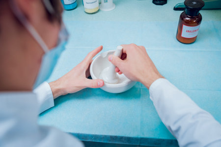Science technician at work in the laboratory.