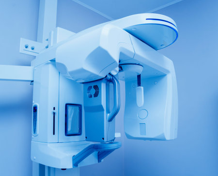 Dental panoramic radiographer equipment. Modern dental office