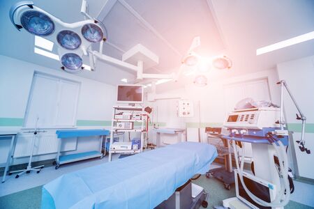 Modern equipment in operating room. Medical devices for neurosurgery. Backgroundの写真素材