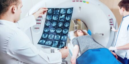 Doctor examine MRI picture. Medical equipment. Medical backgroundの写真素材