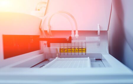 Medical equipment. Biochemistry test. Modern technology backgroundの写真素材