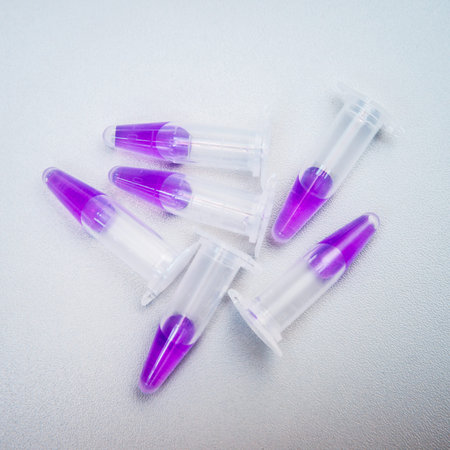 Medical equipment. Biochemistry test. Tubes and containers. Background