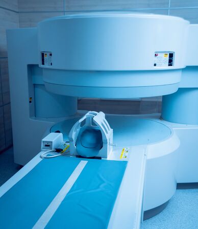 Medical equipment. MRI room in hospital. Background.の写真素材