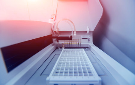 Medical equipment. Biochemistry test technology. Medical background.