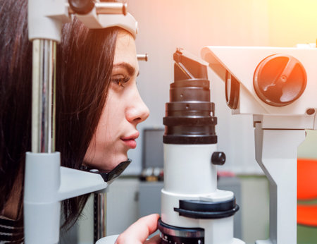 Slit lamp examination. Biomicroscopy of the anterior eye segment.