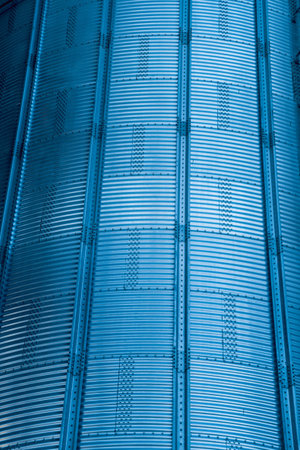 Modern silos for storing grain harvest. Agriculture. Backgroundの写真素材