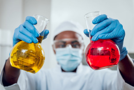 Science technician at work in the laboratory.