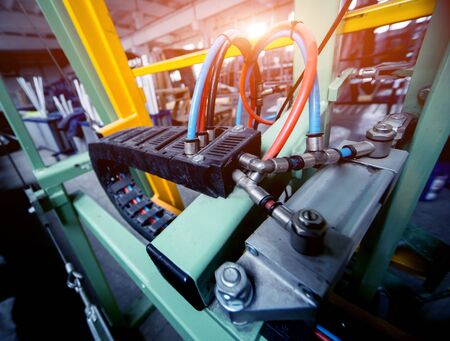 Factory for aluminum and PVC windows and doors production.の写真素材