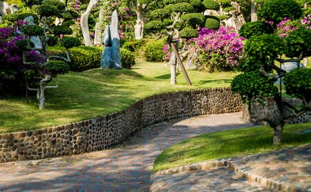 Luxury landscape design of the tropical garden.の写真素材
