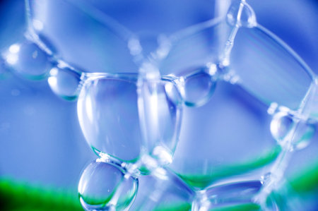 Colored soap and water bubbles. Abstract background.