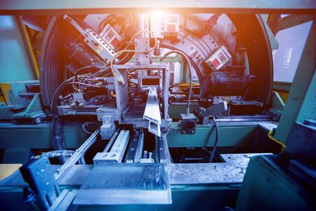 Factory for aluminum and PVC windows and doors production.の写真素材