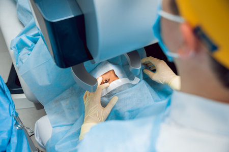 The operation on the eye. Cataract surgery