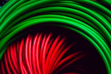 Electrical equipment. Wires and insulation. Background and texture.の写真素材
