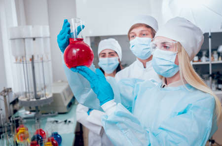 Science technician at work in the laboratory.の写真素材