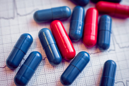 Medications. Pills and syringes. Concept medical background