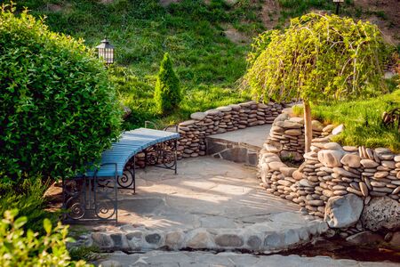 Landscape design. Beautiful background. Nature park Outdoors.の写真素材